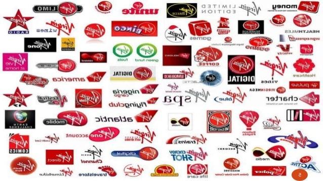 Virgin group presentation with brand logos